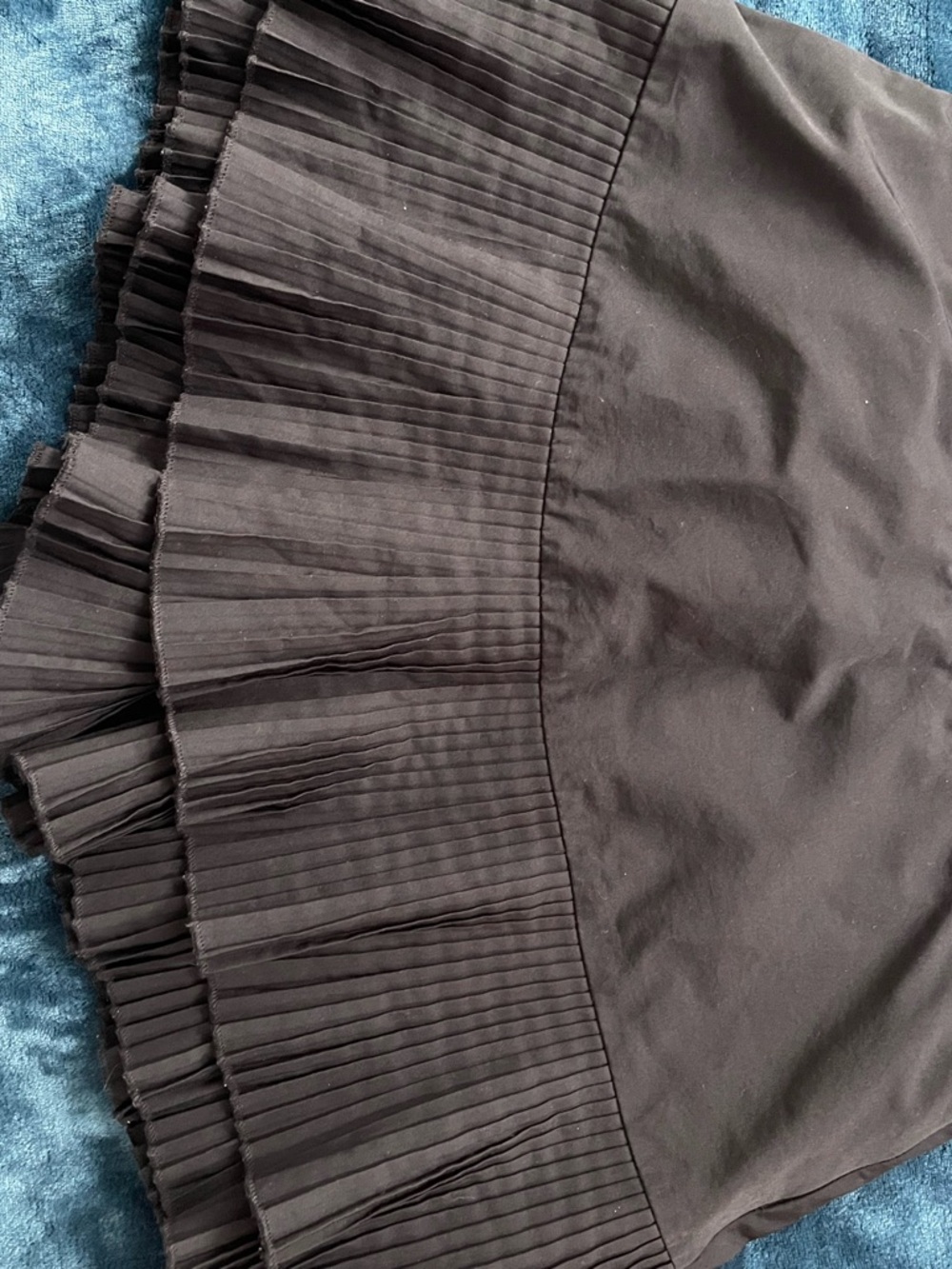 Zara Black Mini Skirt with Pleated Hem